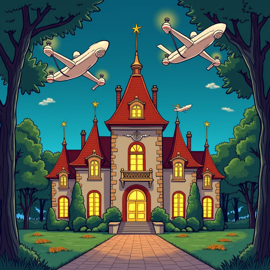 onverklaarde drones boven koninklijk domein en goudkluis