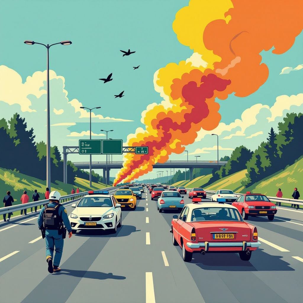 extinction rebellion neemt de uitdaging aan op de a12