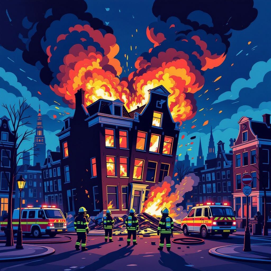 explosie in amsterdam-flat: gebouw deels ingestort, meerdere slachtoffers gevreesd