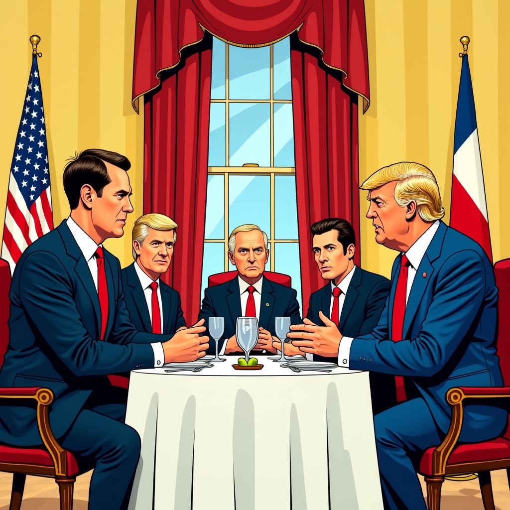 jetten tafelt met trump in witte huis onder druk