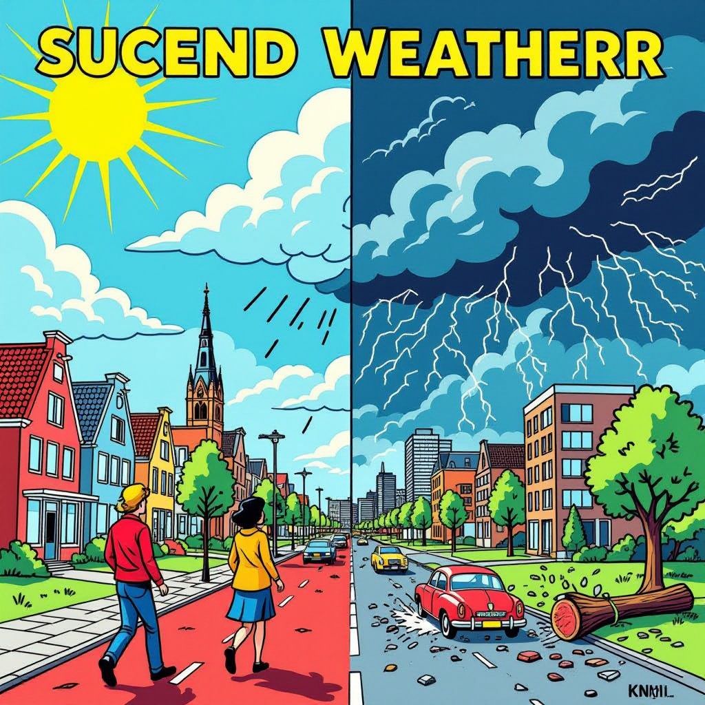 plotseling weerbericht: zomerse dagen maken plaats voor onweer en hagel