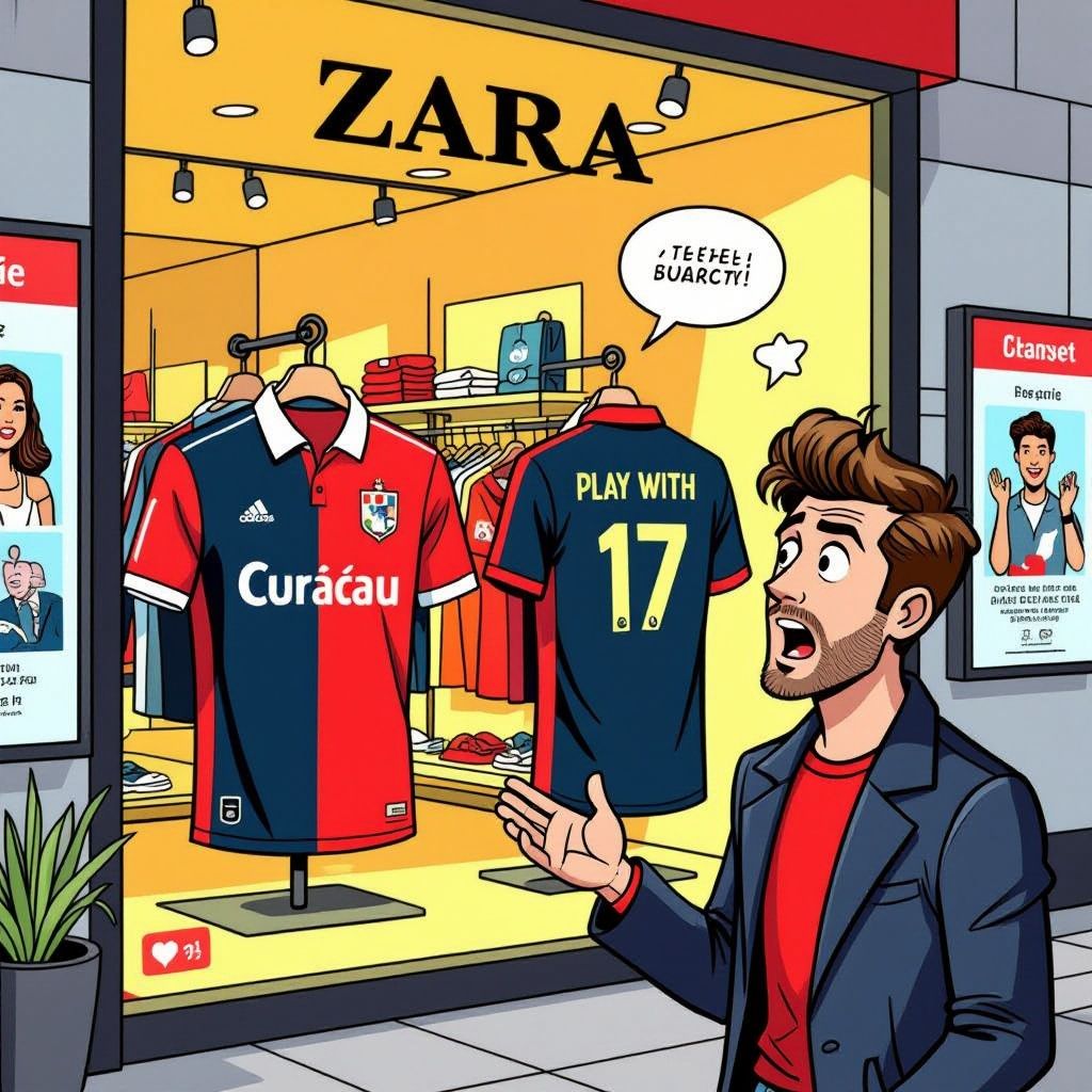 zara haalt curaçao-wk-shirt uit de handel na spellingblunder