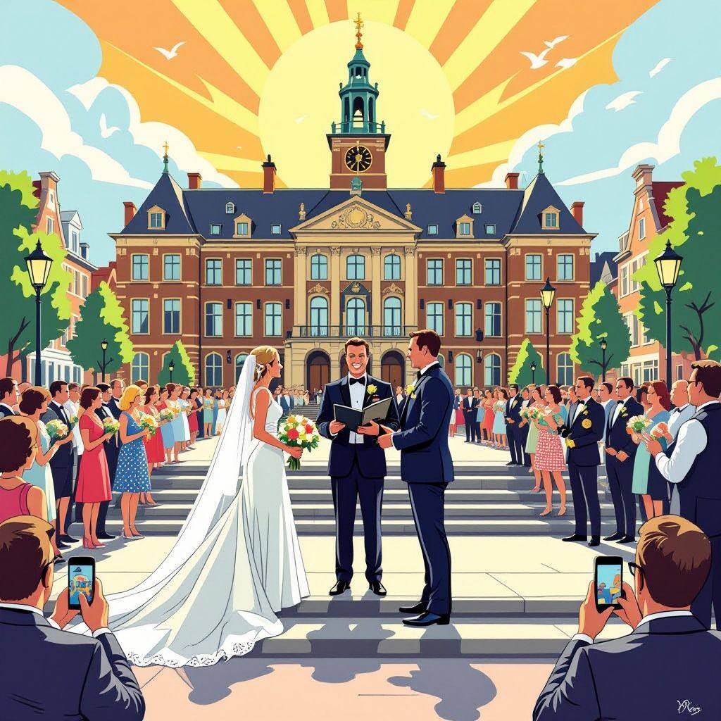 lee towers en frédérique spigt treden op bij bruiloft van rotterdamse burgemeester