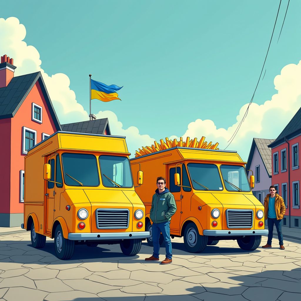 twee frietkarren voor oekraïne