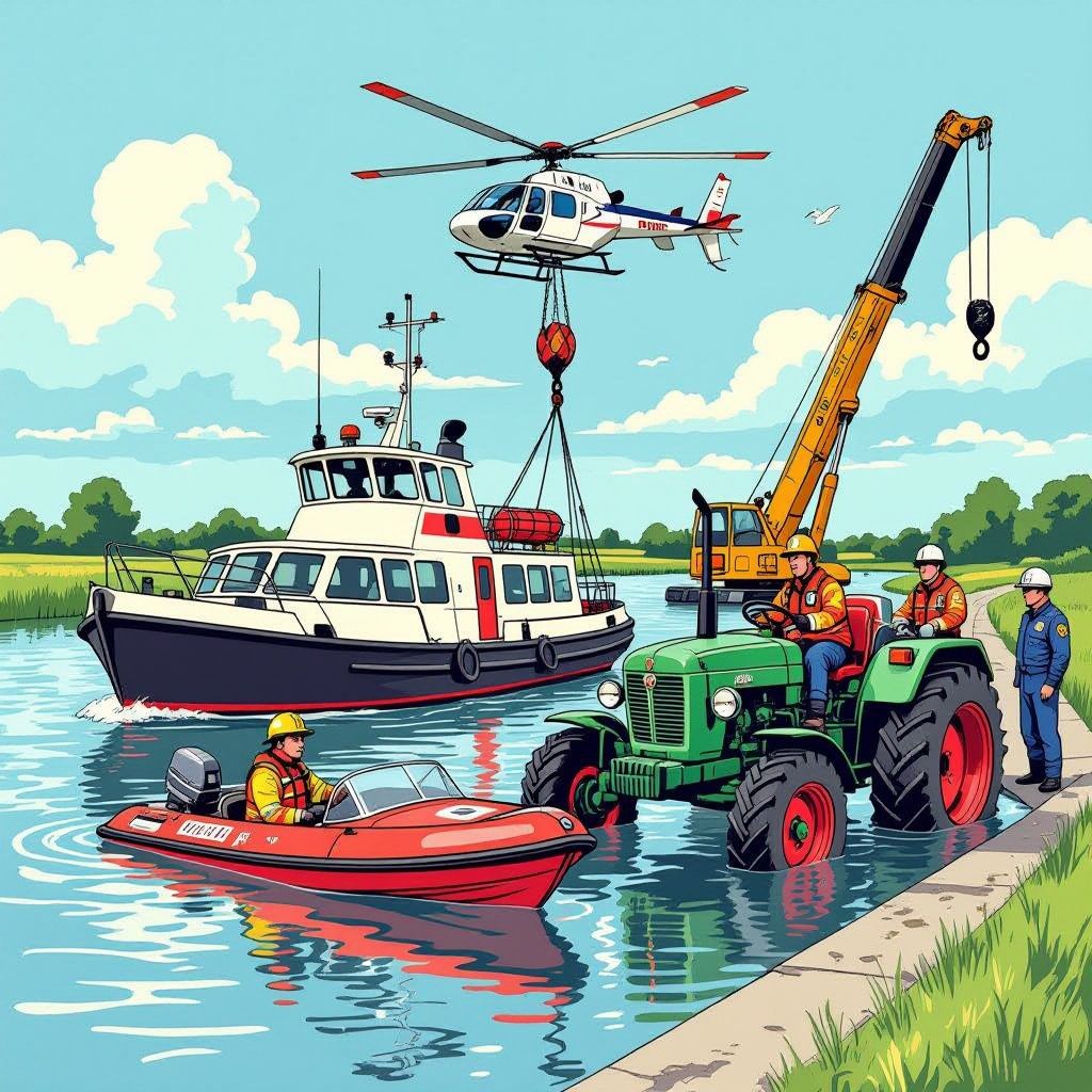 brommobiel rijdt van pont bij Langweer in water; bestuurder (58) overleden