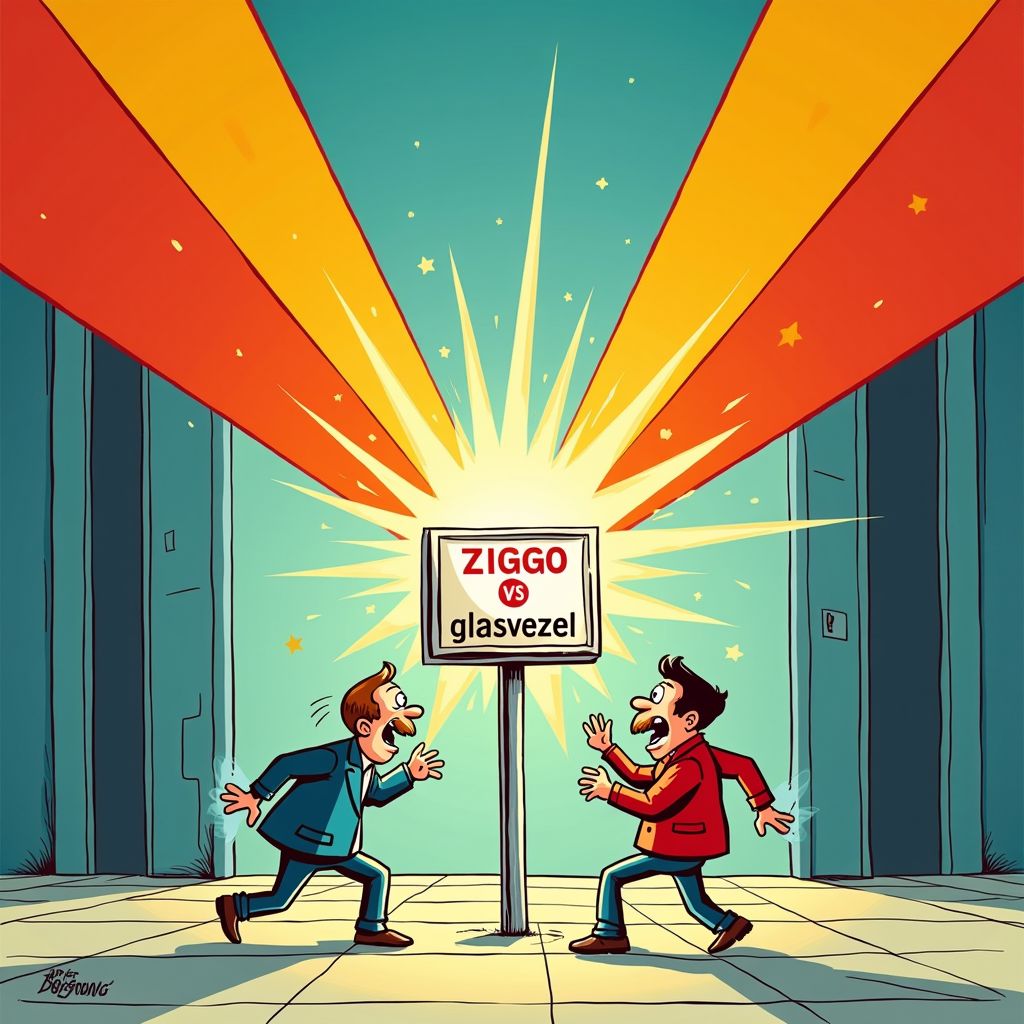 kpn klaagt ziggo aan over gebruik van term glasvezel