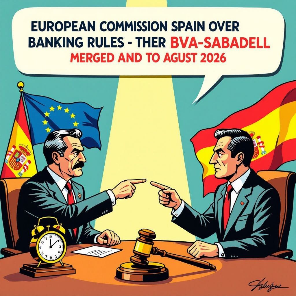 eu waarschuwt spanje over bankregels tijdens fusiewar