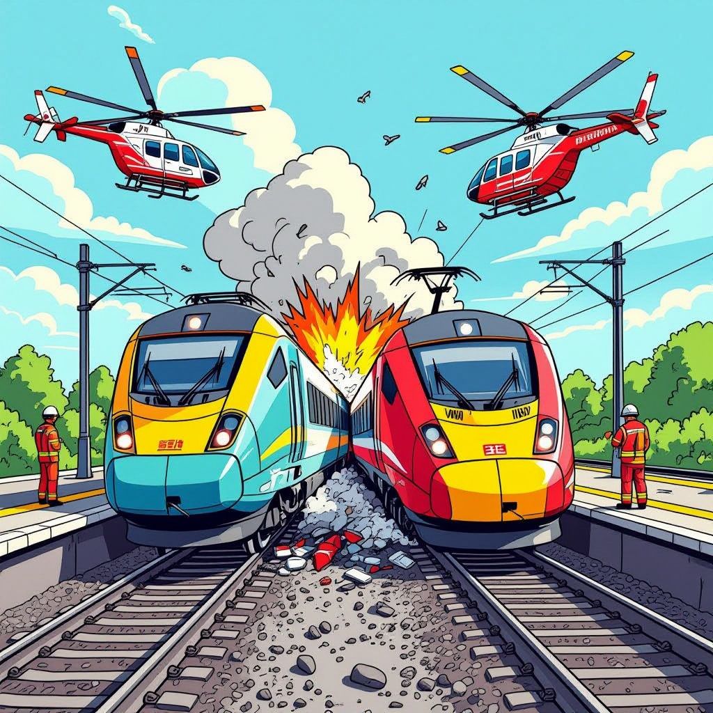 treinramp bij bedford: één dode en meerdere gewonden na botsing