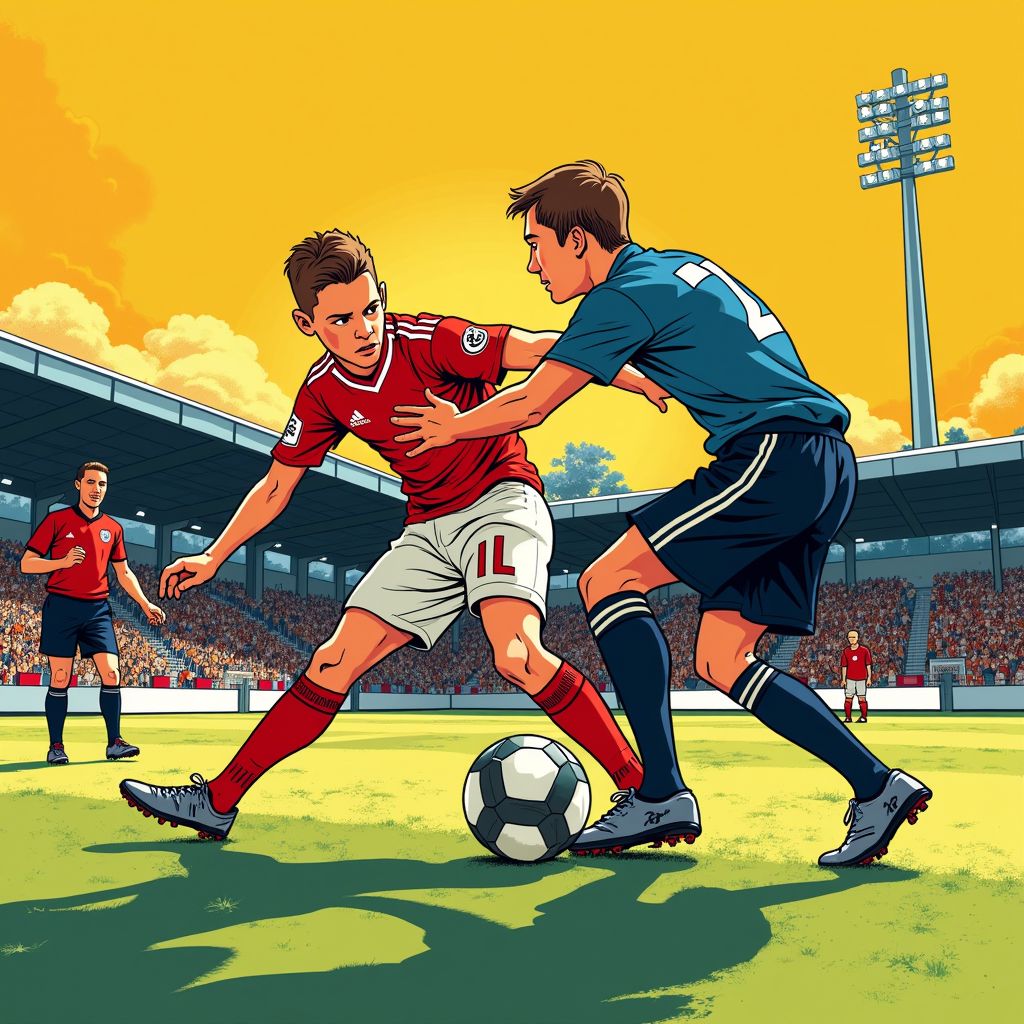 robben duwt genee weg tijdens jeugdwedstrijd