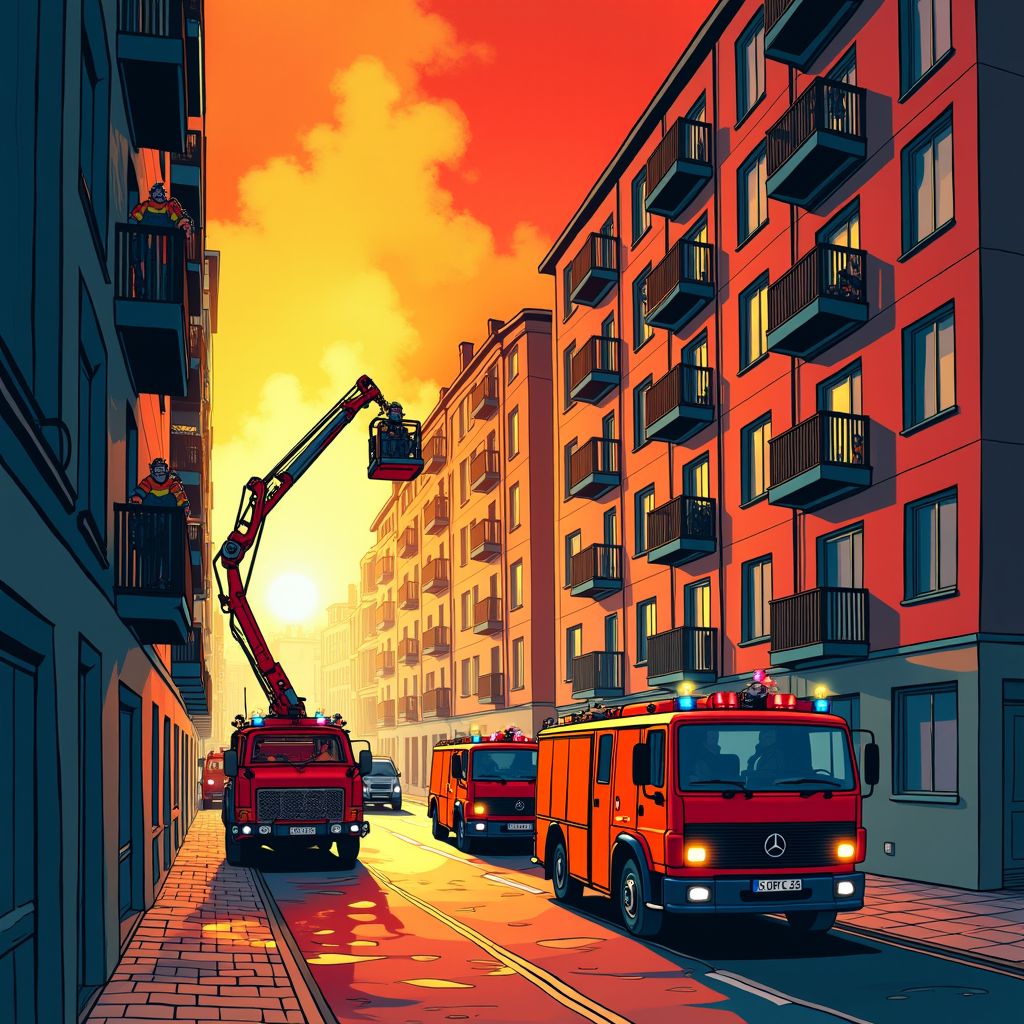 Bewoners gered van balkons bij hevige flatbrand in Almelo