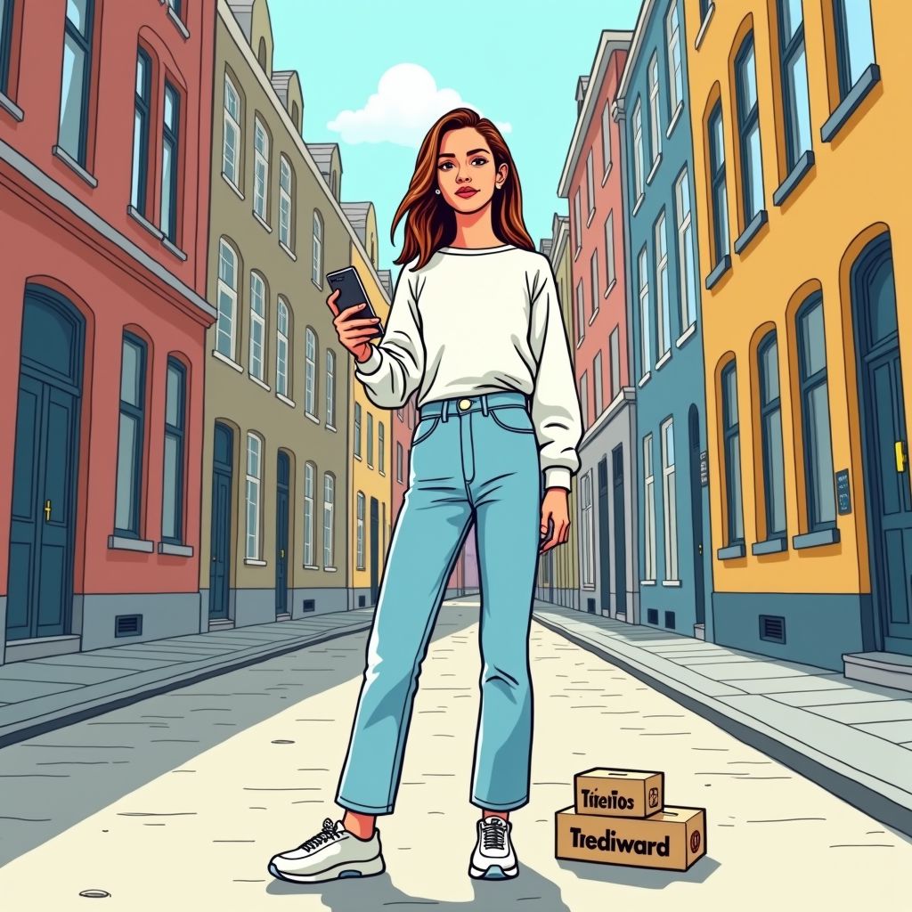 het meisje in wit: hoe één lichtblauwe broek haar viraal maakte