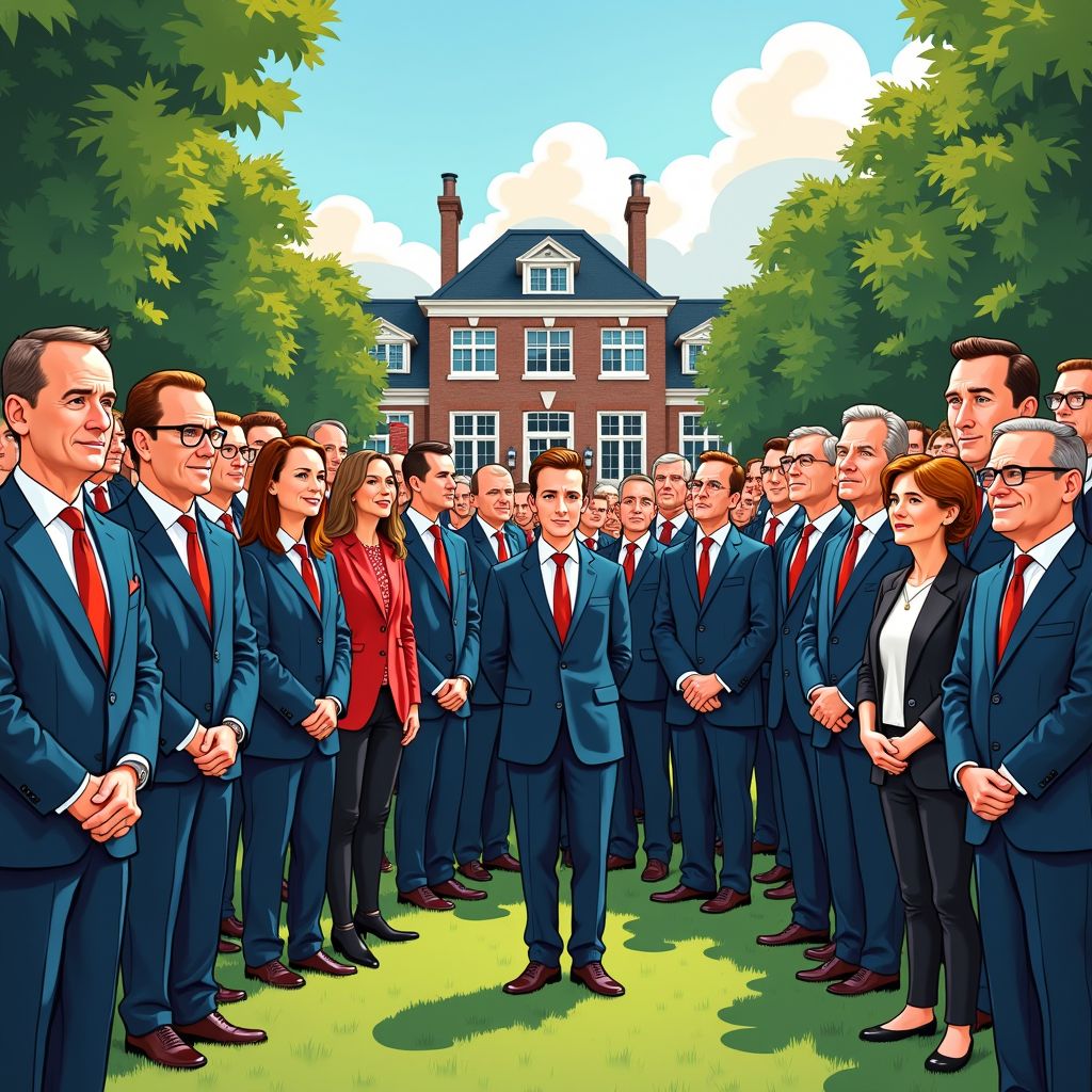 jetten presenteert nieuw kabinet: jonge premier, mix van oudgedienden en buitenstaanders