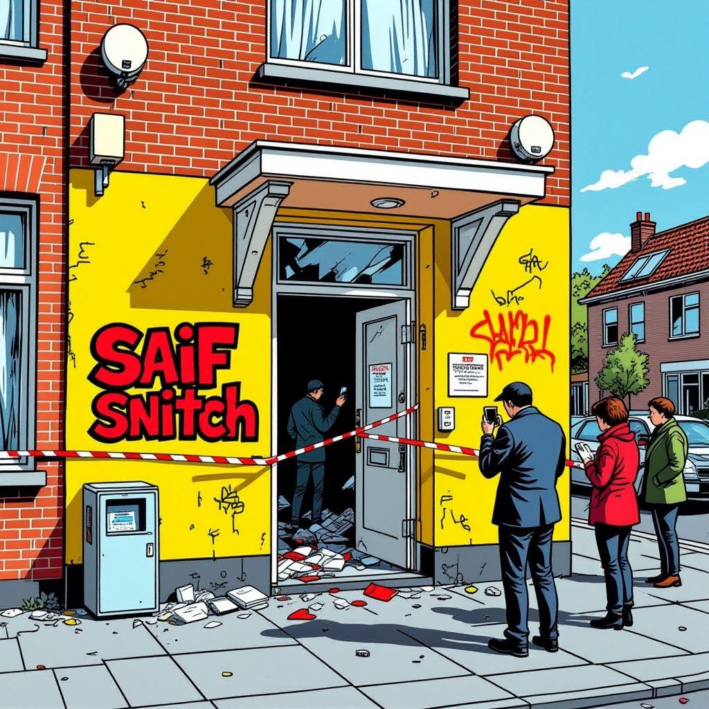graffiti met 'saif snitch' na explosie zet buurt op scherp