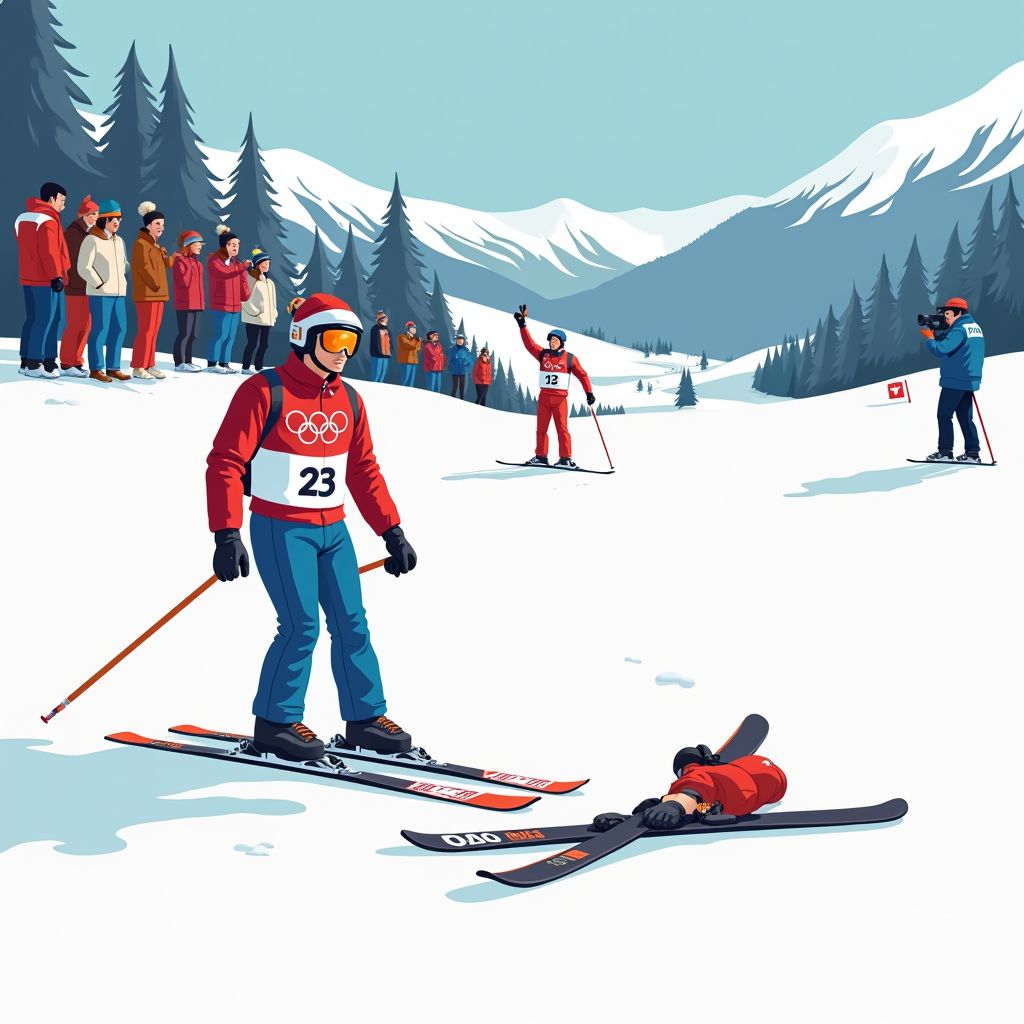 norwegian skier abandons race after losing olympic lead