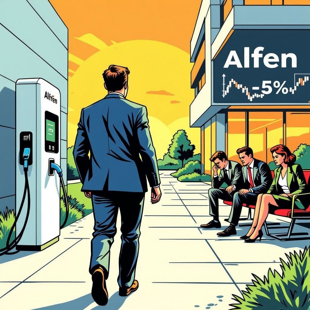 alfen verliest interim-cfo; aandeel zakt 5% en onzekerheid groeit