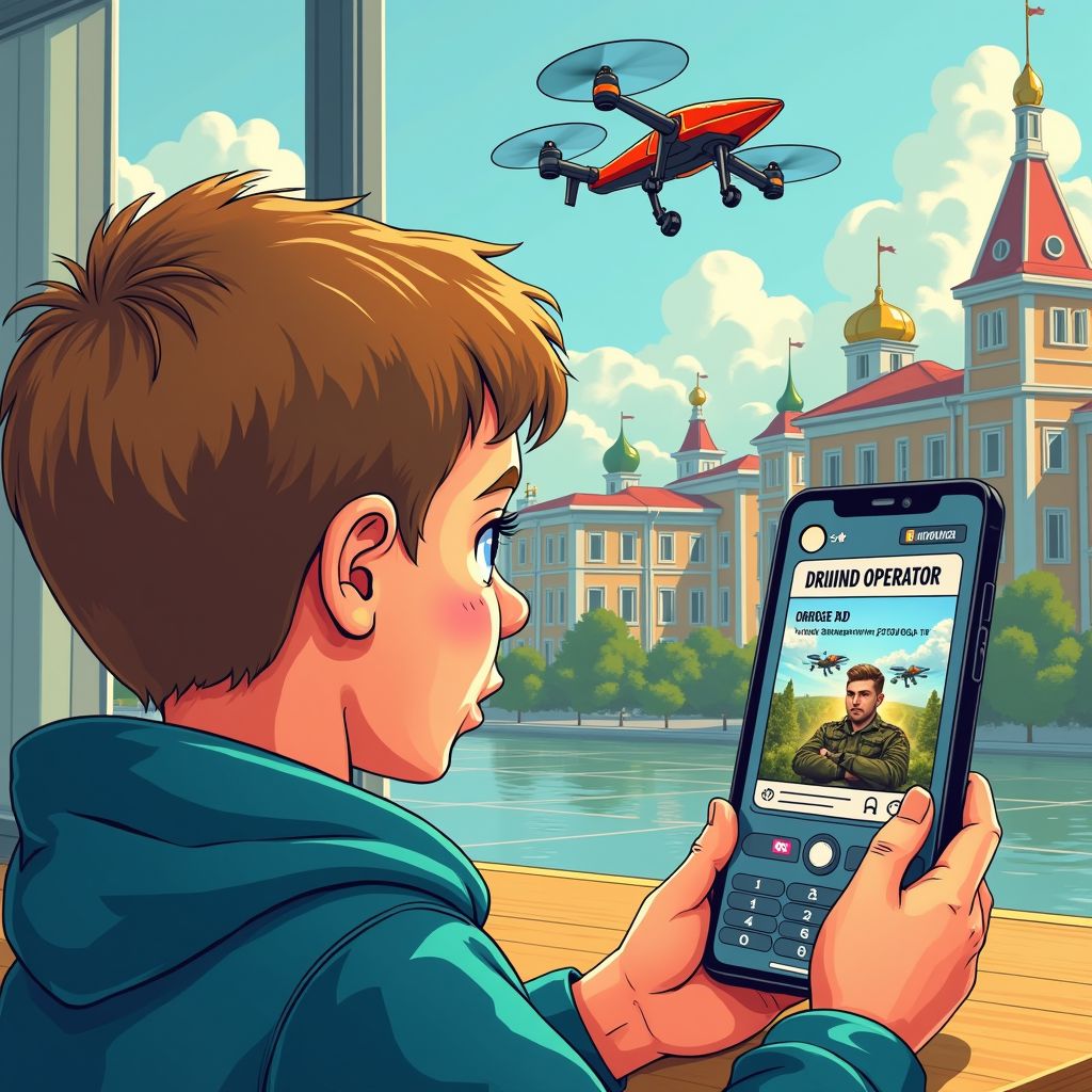 advertenties voor russische drone-eenheden opduiken op schoolpagina's