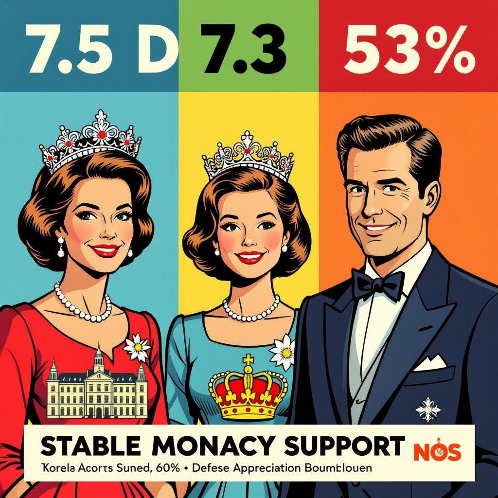 koninklijke waardering stabiel in 2026, Máxima scoort hoogste cijfer