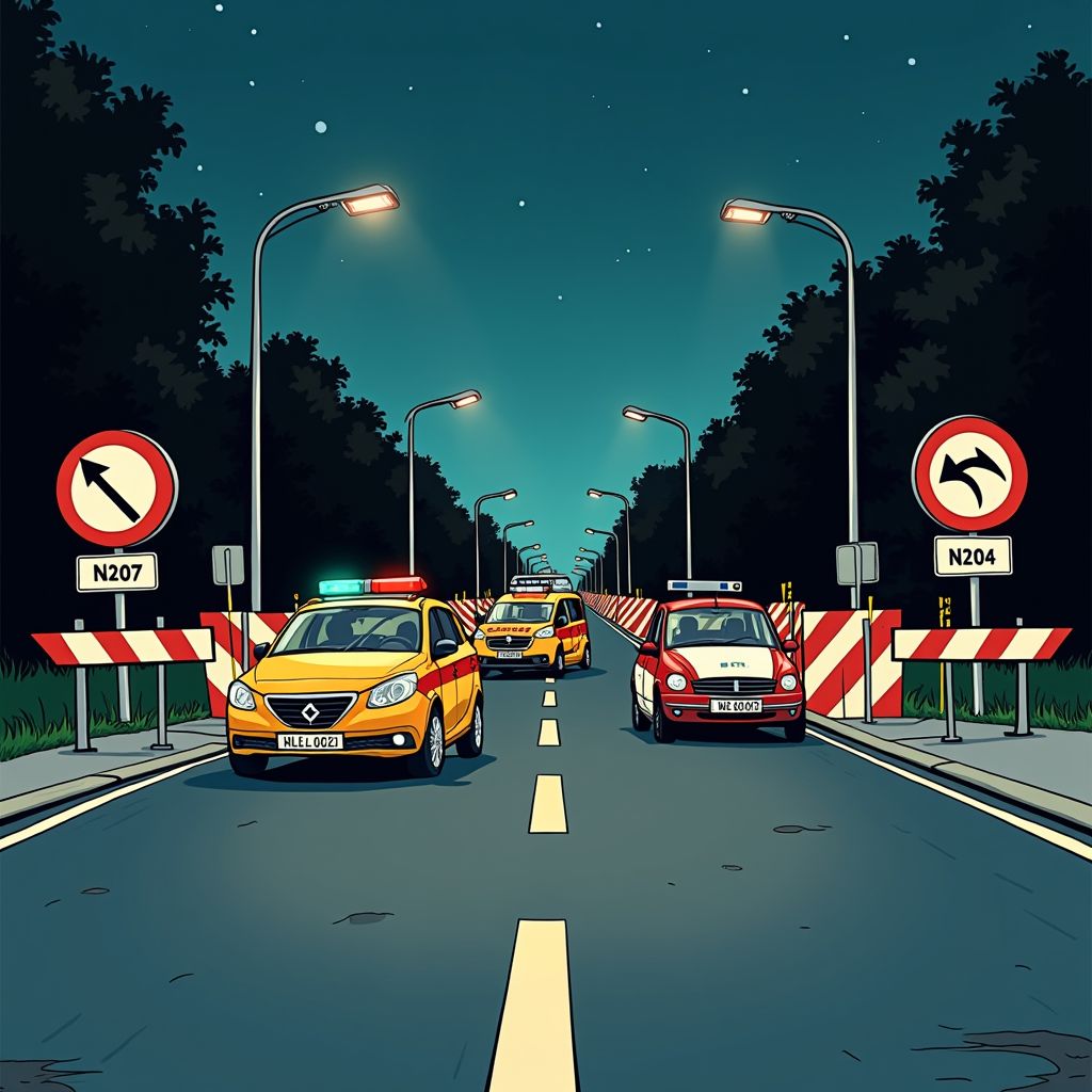 nachtelijke afsluiting n210 legt routes tussen schoonhoven en lopik op de proef