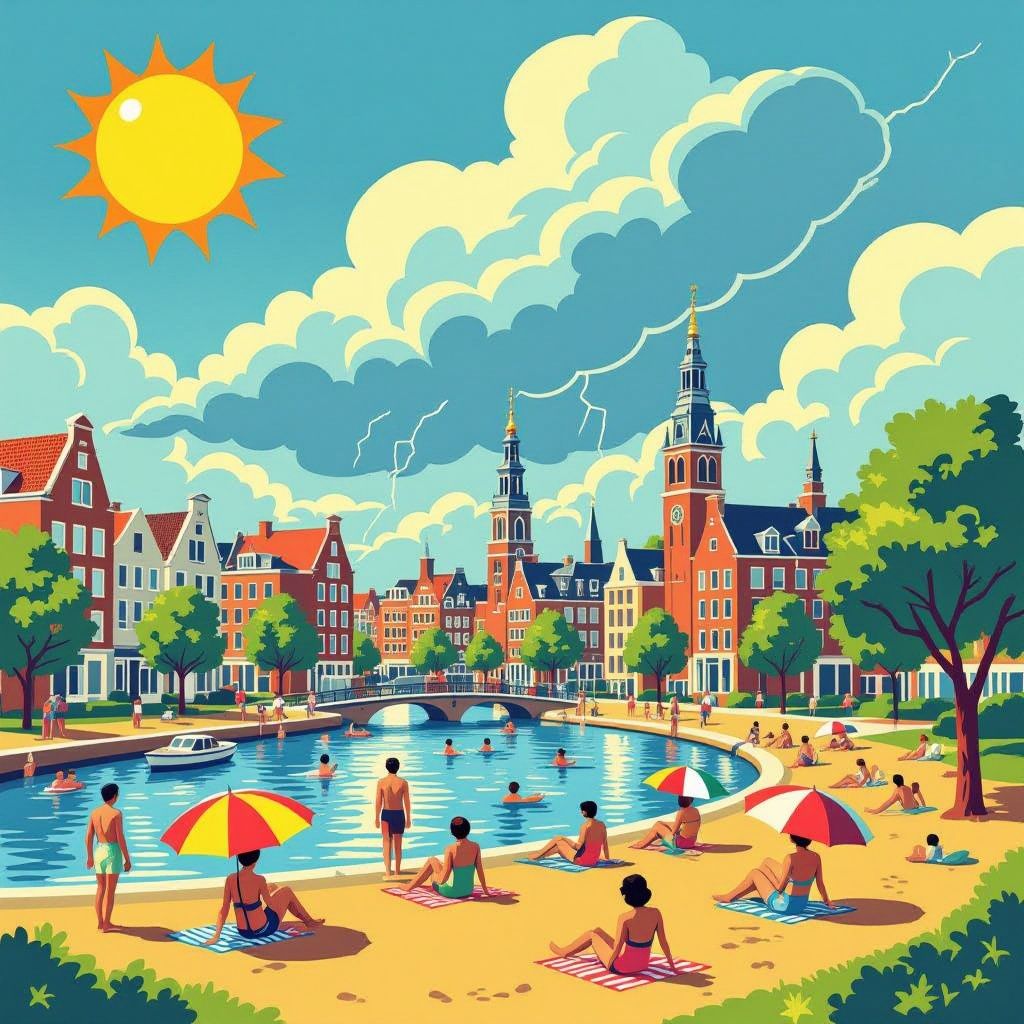 zomer keert terug met tropische temperaturen en onweersdreiging