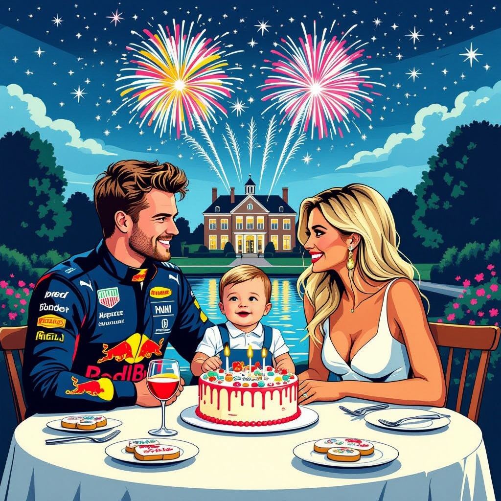 verjaardag lily: intiem feest en vuurwerk bij verstappen‑piquet