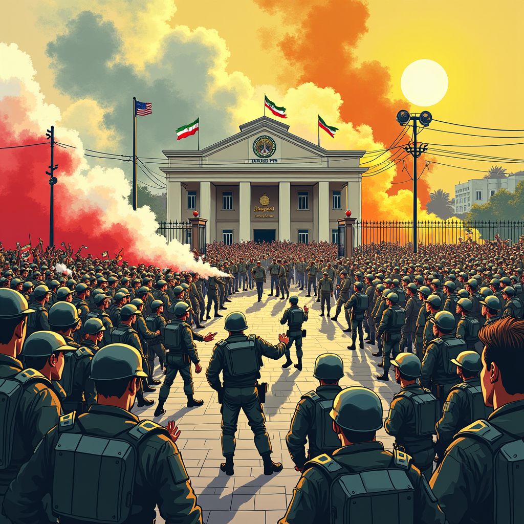 geweld bij amerikaanse ambassade in bagdad na dood iraans geestelijk leider