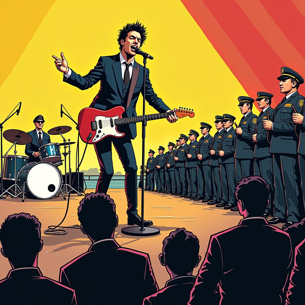 billie joe armstrong roept ice‑agenten op: 'quit that shitty job' tijdens super bowl‑voorstelling