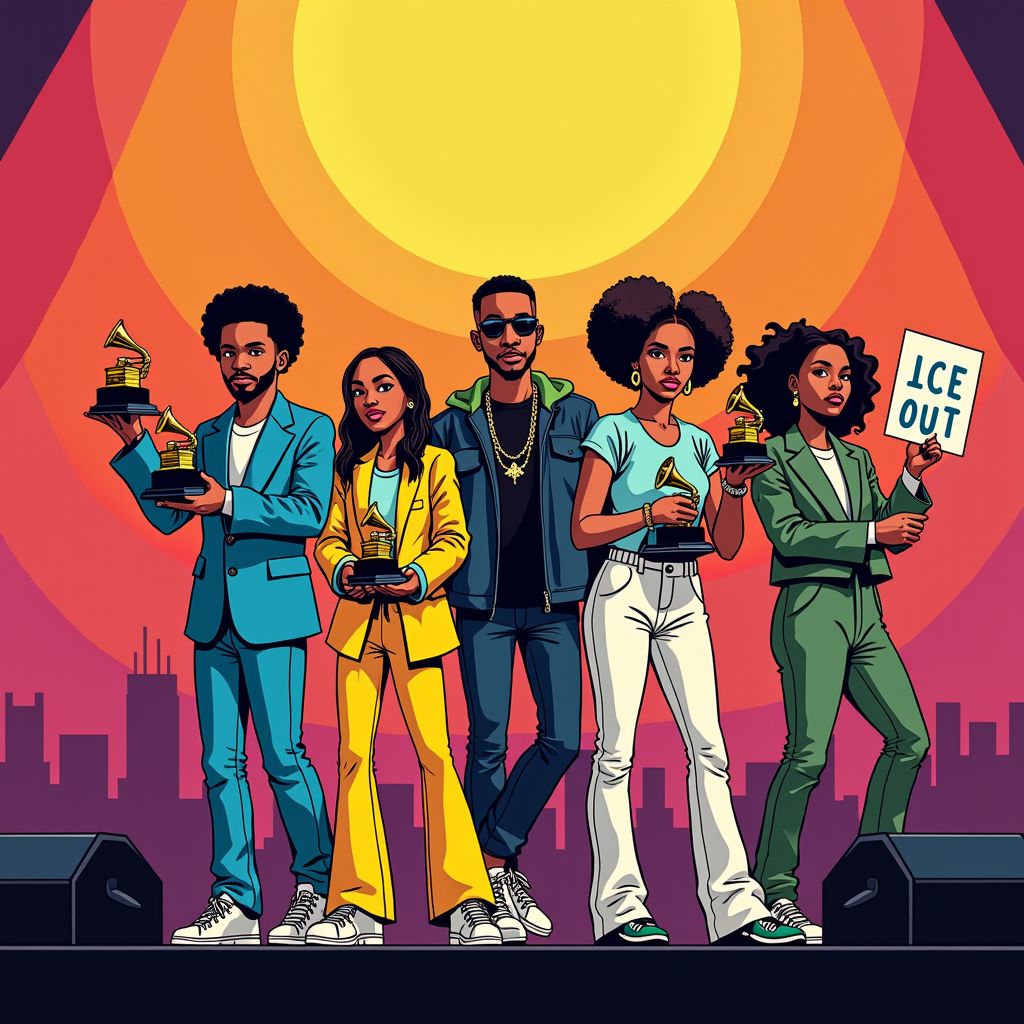 wins en protesten: waarom de grammys dit jaar over ice gaan