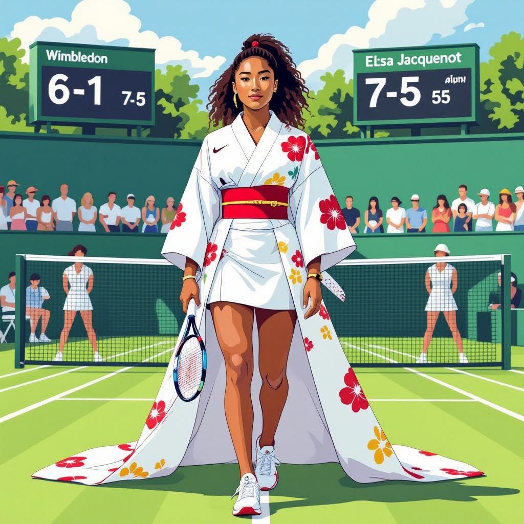 osaka wint en verovert wimbledon met kimono‑look