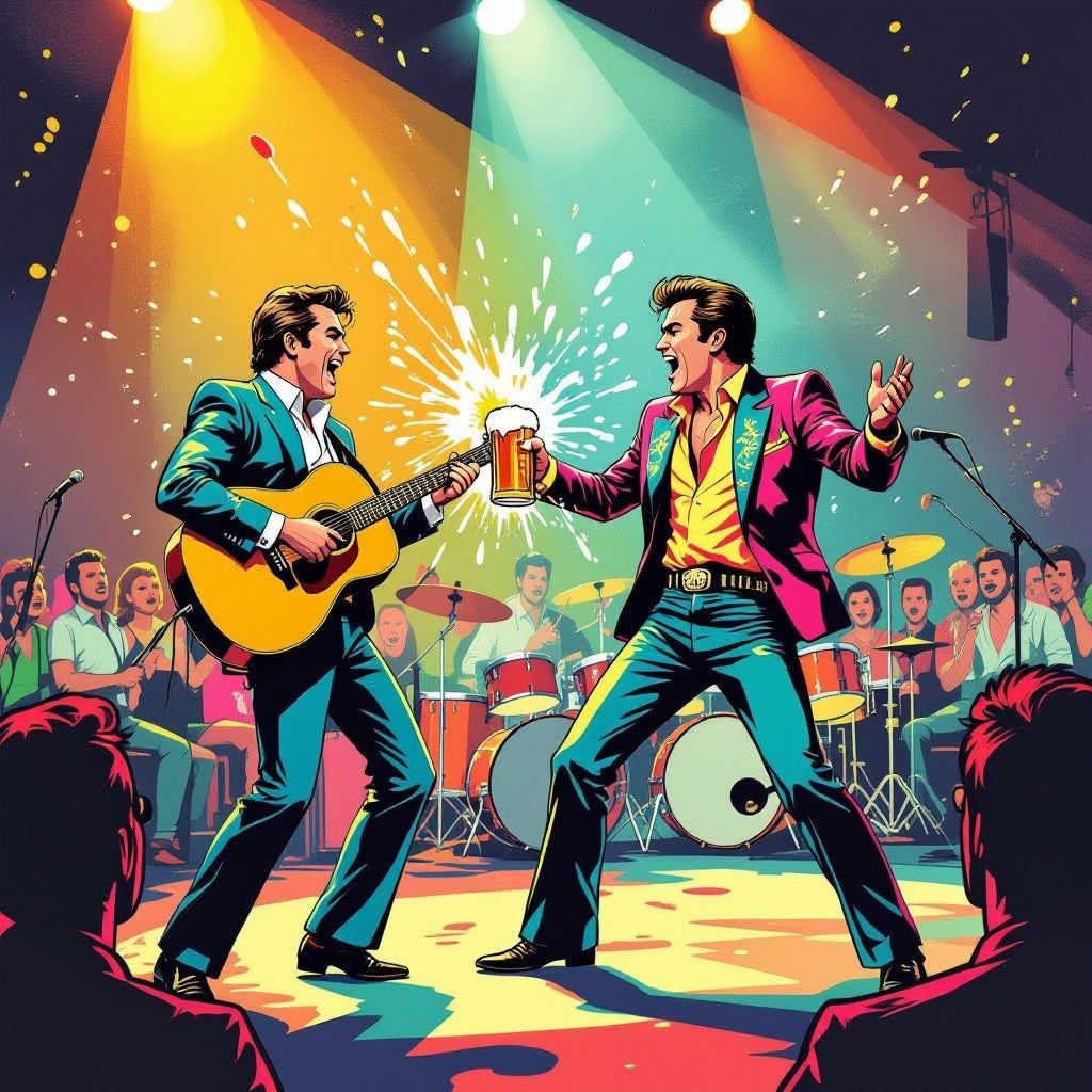 gerard joling daagt biergooier uit op podium