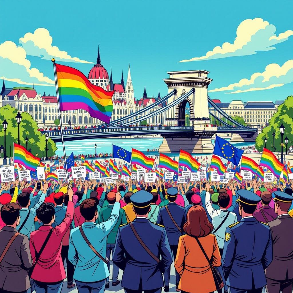 meer dan 10.000 mensen lopen eerste pride in boedapest na val-orbán