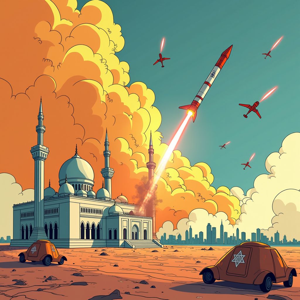 raketinslag in abu dhabi en Iran roept aanval op israel uit