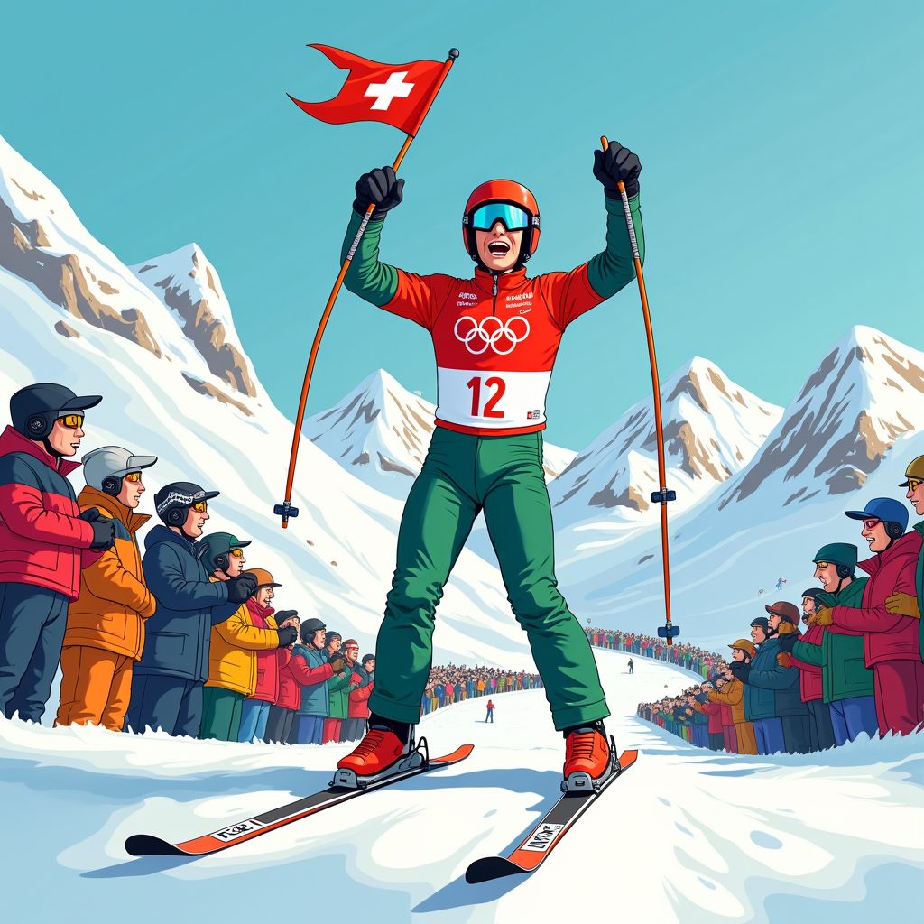 swiss skier franjo von allmen shocks field with olympic downhill gold in bormio