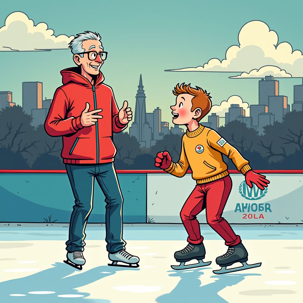 opa jan uit utrecht steunt zijn italiaanse kleinzoon op de winterspelen