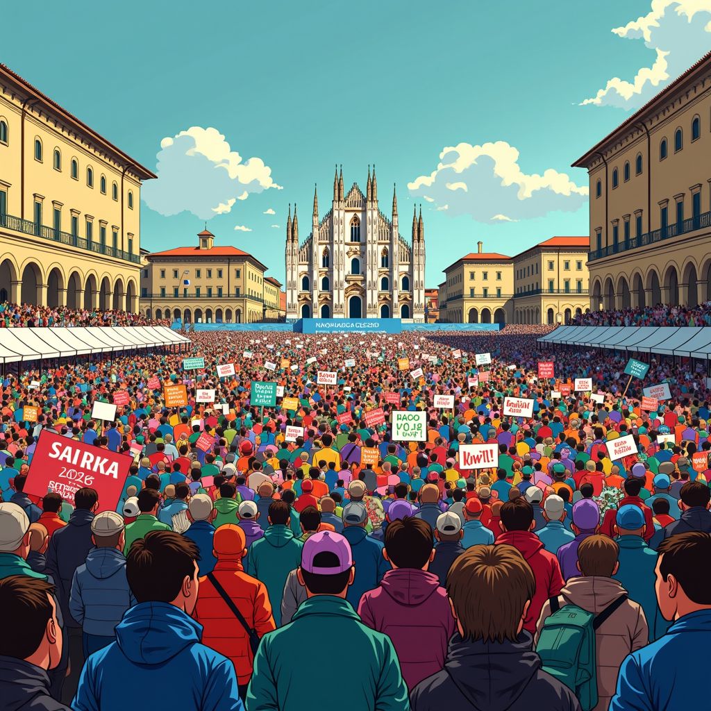 massaal protest in milaan tijdens openingsceremonie van de olympische winterspelen