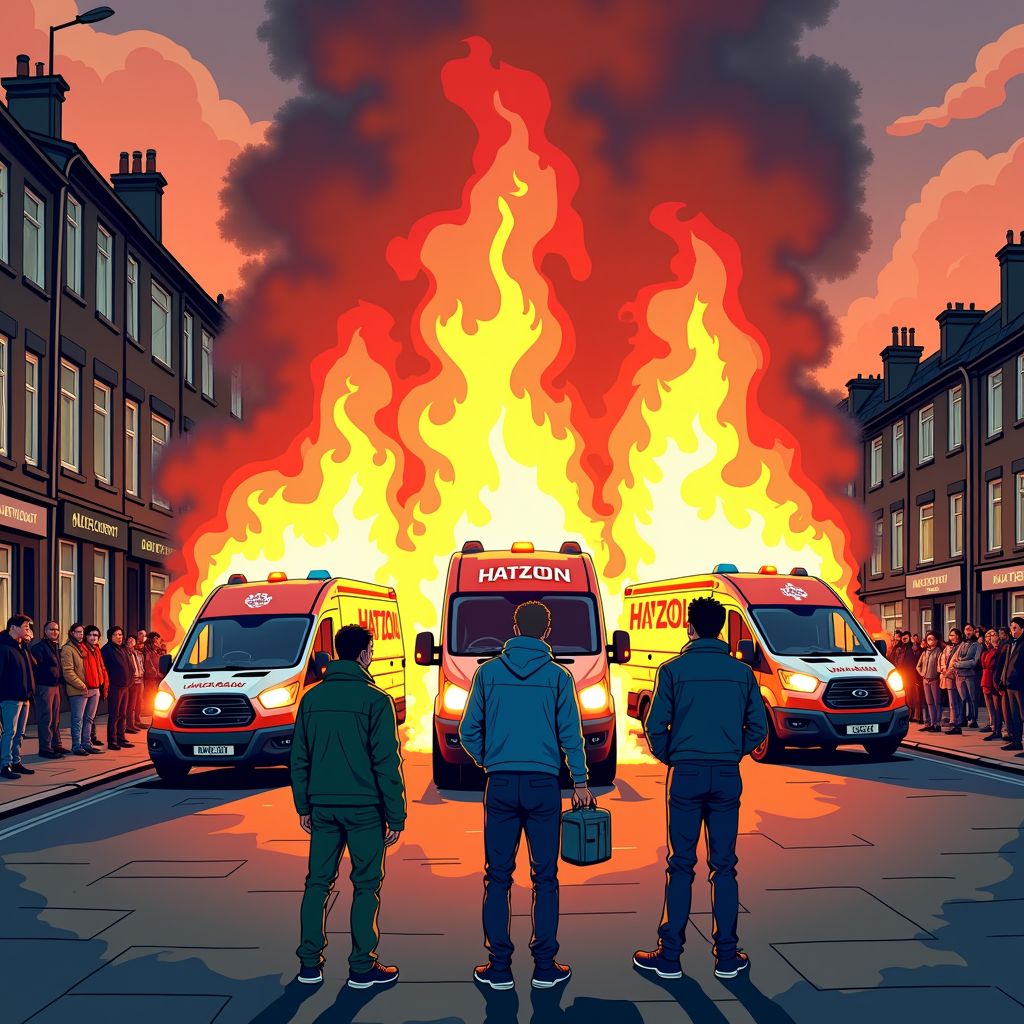 drie jonge mannen aangeklaagd voor brandstichting op joodse ambulances in golders green