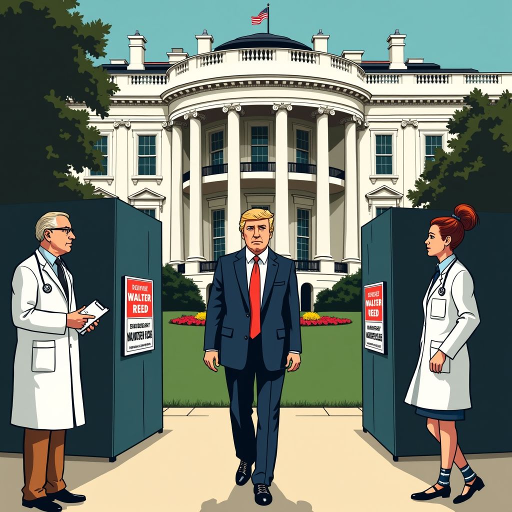 trump ontloopt ziekenhuisgeruchten tijdens cruciale campagneperiode