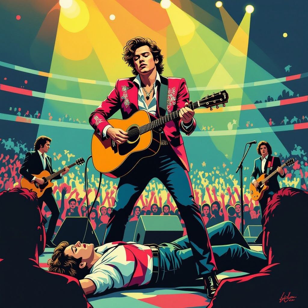 harry styles stopt midden in nummer voor zorg bij fan