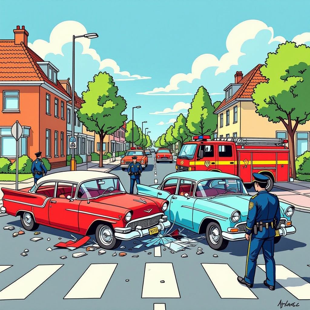 auto slaat over de kop op europaweg; bestuurder naar ziekenhuis