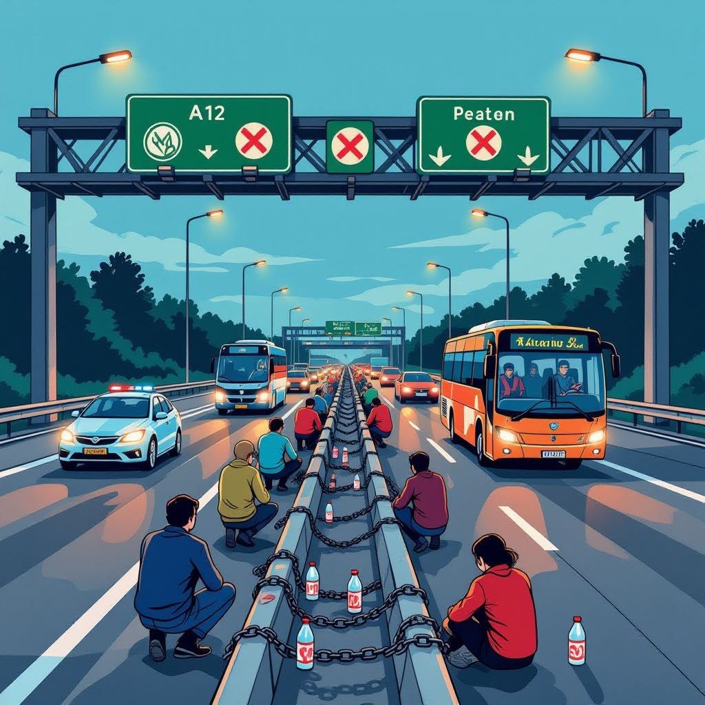 a12 bij de meern urenlang geblokkeerd door klimaatactie