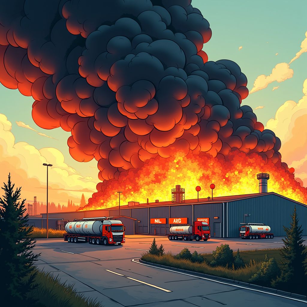 grote brand op chemiepark farmsum: nl-alert door rookwolk boven gevaarlijke stoffen