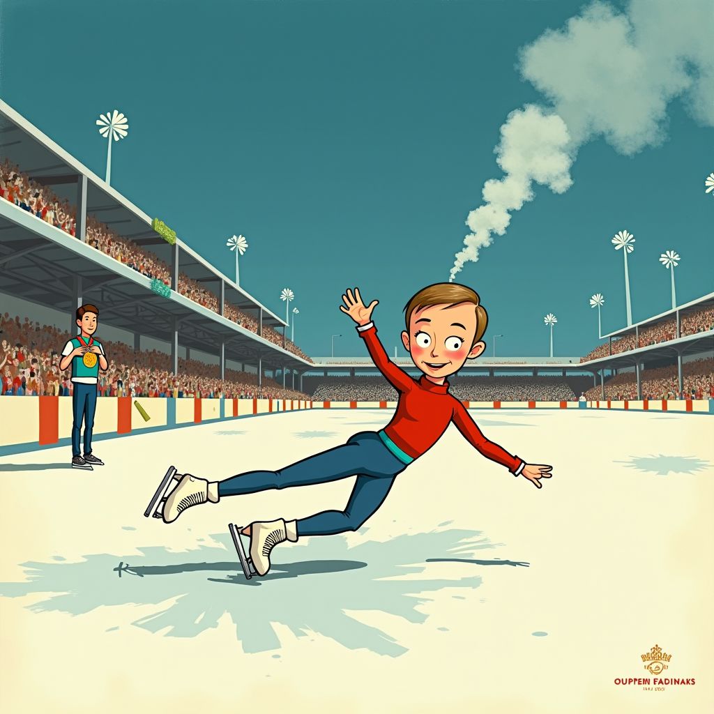 malinin valt twee keer en ziet goud in rook opgaan