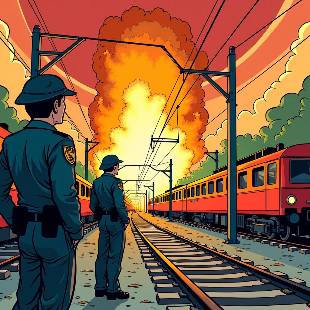 explosie op spoorbaan bij bologna op openingsdag olympische spelen