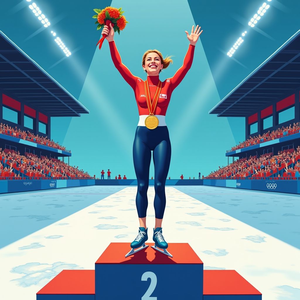 Hollandse schaatsster pakt goud na jarenlange strijd