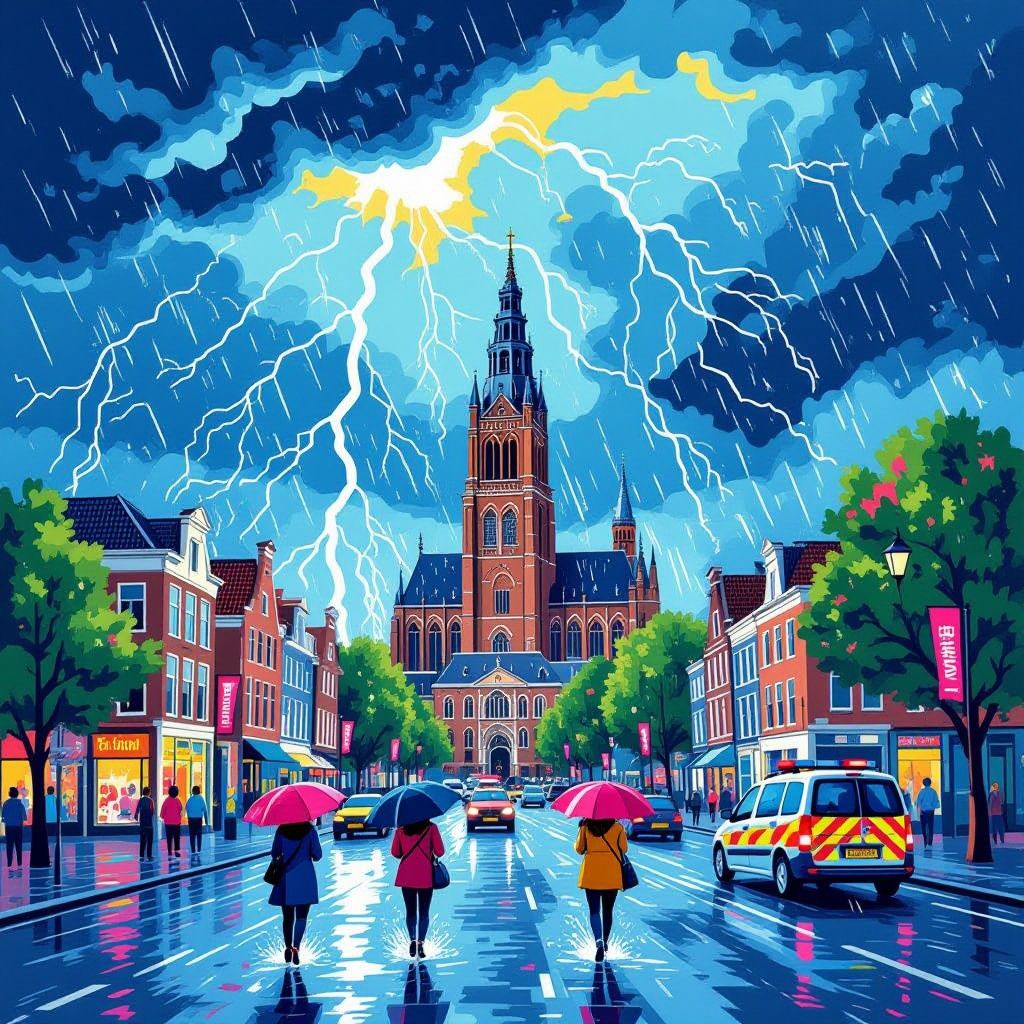 code oranje voor onweer: zwaar noodweer dreigt in hart van nederland