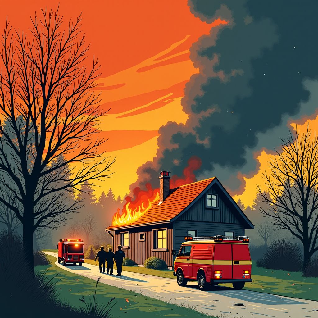 rookpluim boven duinrell na chaletbrand