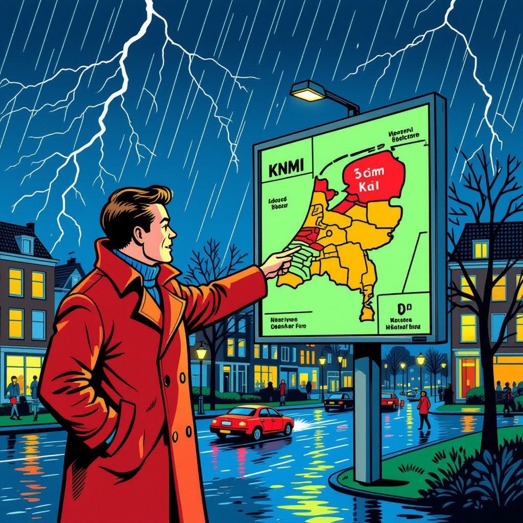 nachtelijk noodweer dreigt: alle ingrediënten voor hevige buien aanwezig