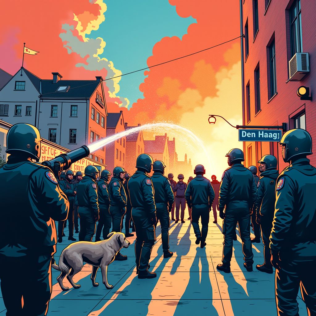 politie grijpt in bij protest om 750-persoons opvang in Vogelwijk