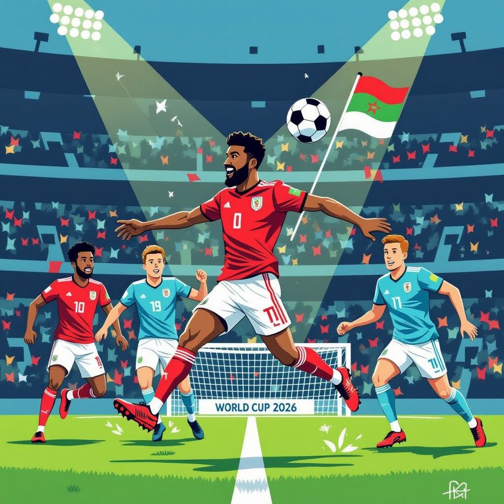 marokkaans elftal domineert schotland met spectaculaire treffer