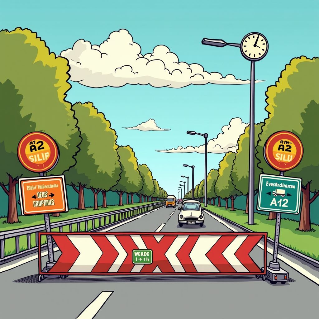 zes weekenden omrijden: A2-werk kost richting utrecht ongeveer een uur