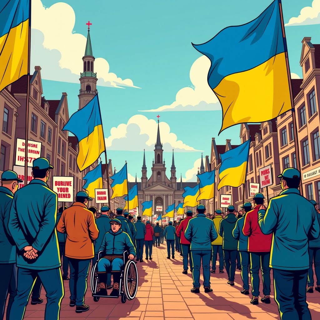 vier jaar oorlog in oekraïne: amsterdam herdenkt met mars en emotie